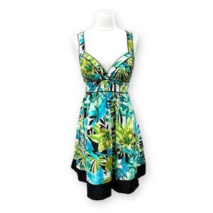 City Triangles Tropical Floral Empire Waist Mini Dress NWT Sz 9